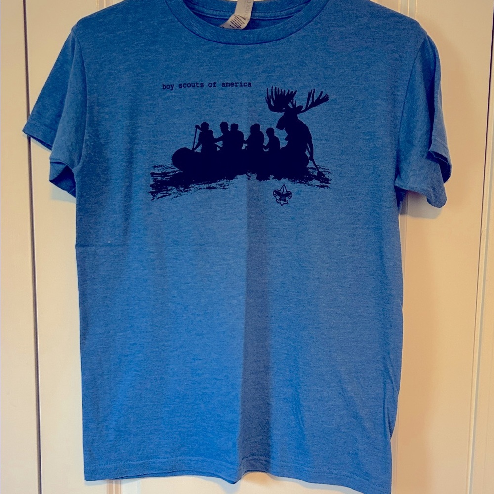 BSA blue moose Scouts tee short boys L/XL 14-16